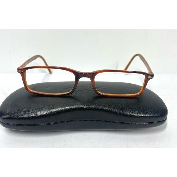 RAY BAN Unisex Reading Glasses Case Orange with Brown Frame ONLY RB 5010 HTF - Picture 2 of 9